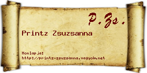 Printz Zsuzsanna névjegykártya